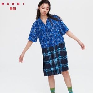 MARNI x UNIQLO blue dress size medium